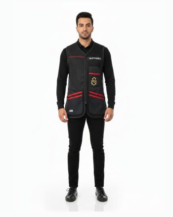 Men’s Shooting Vest Black – Adjustable Fit with Multi-Pocket Design