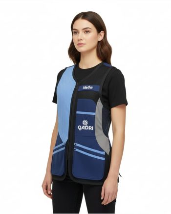 Women’s Professional Shooting Vest Blue – Tailored Fit, Lightweight Design